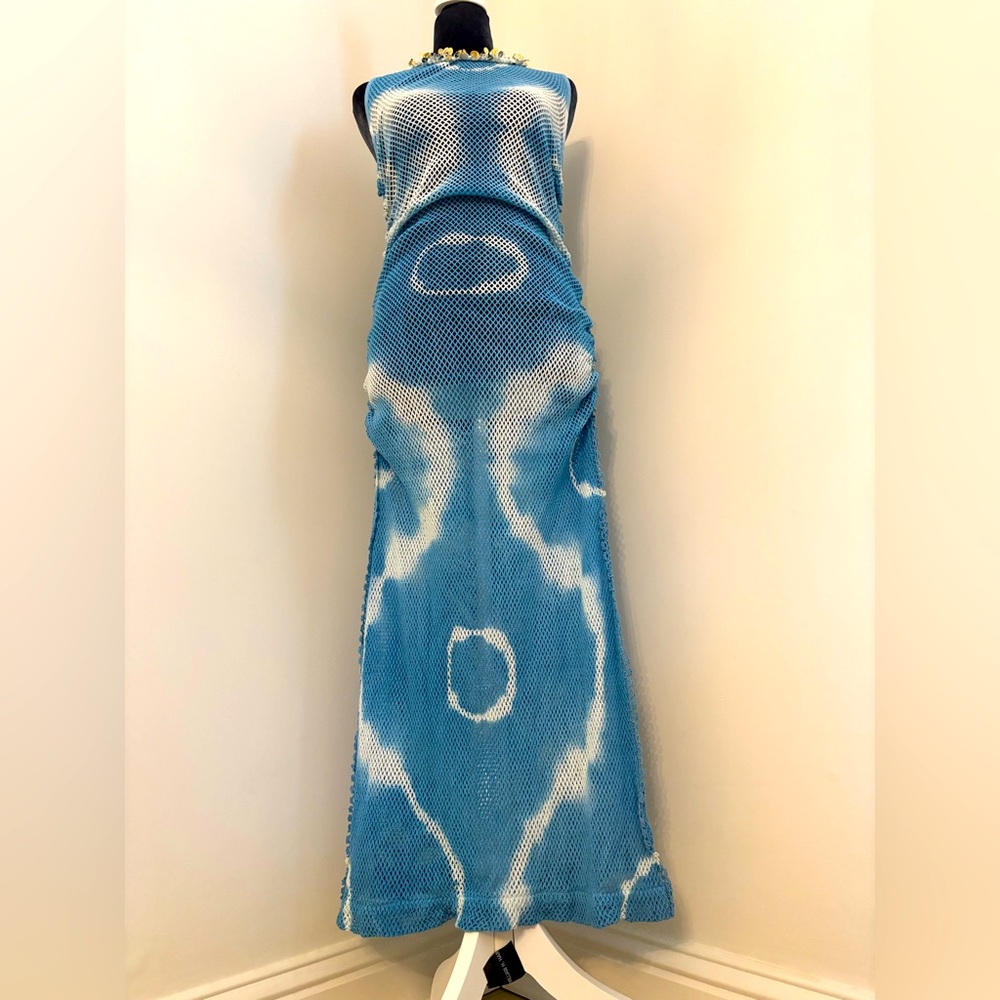 Miss June Paris Blue & White Dress/Coverup OSFM